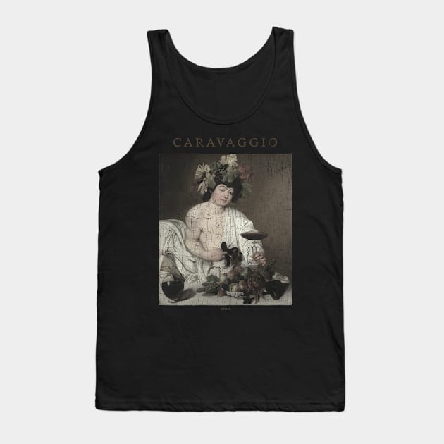 Bacchus Caravaggio distressed style Tank Top by Artilo